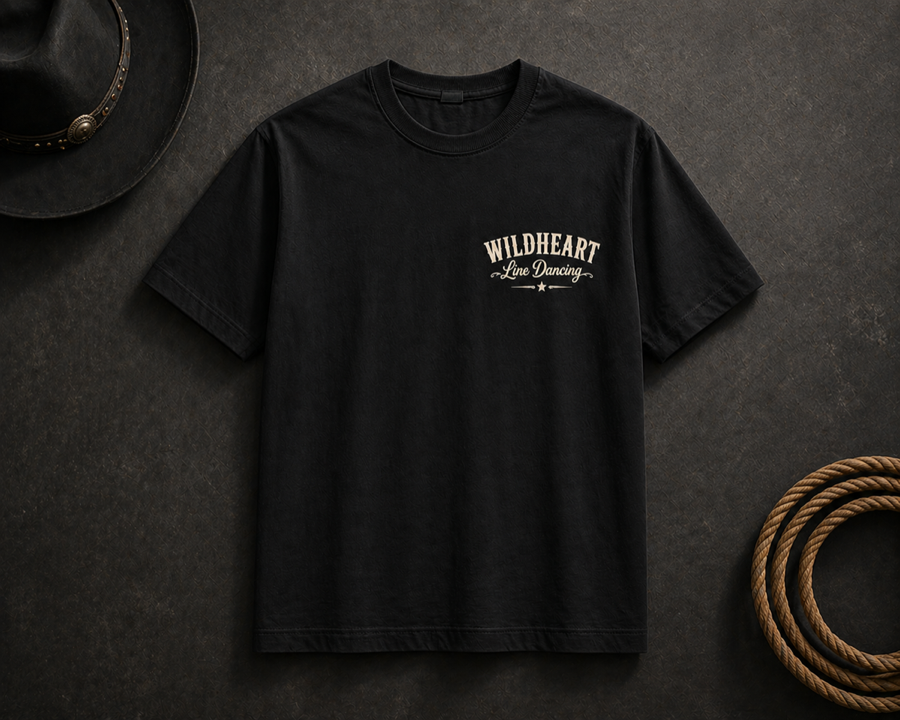 Wildheart Tee Black front view